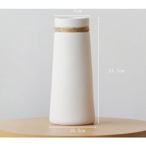 Ceramic Flower Vases Figurines Nordic Modern Flowerpot Planter for Flowers Home Interior Living Room Desk Decoration