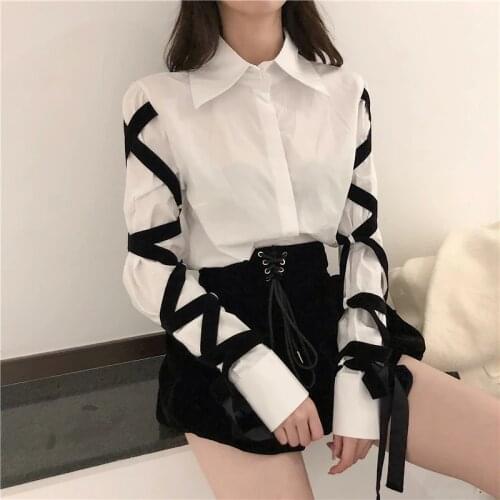 Lunoakvo Black And White Blouses