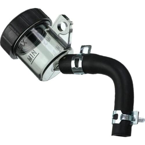 Motorcycle Brake Pump Fuel Tank with Fuel Pipe Universal Motorcycle Oil Can Oil Tank Replacement Brake Clutch Oil Reservoir
