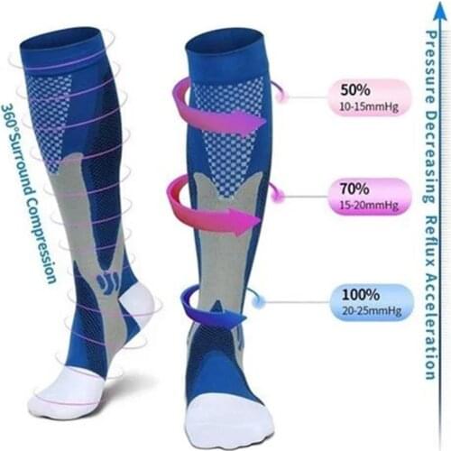 Men Women Compression Socks Sport Crossfit Socks Golf Rugby Hockey Socks Travel Flight For Anti Fatigue Pain Relief Stockings