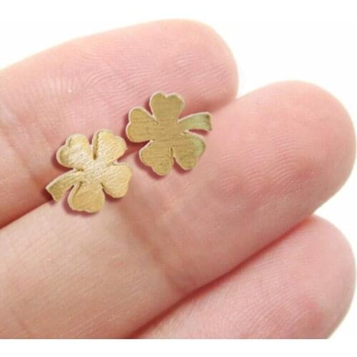 Jisensp 2019 New Arrival Metal Flower Earrings Simple Design Tiny Flower Earrings Fashion Jewelry for Women Girls Party Gift