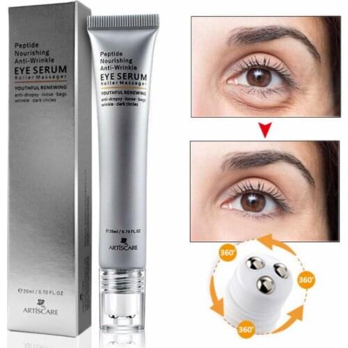Peptide Collagen Eye Cream Roller Massager Eye Patches Anti Wrinkle Anti-aging Remover Dark Circles Against Eye