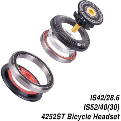 Aluminum Alloy 42 52mm MTB Bicycle Front Fork Tapered Tube Fork Bearings Head Set Bicycle Part Accessories