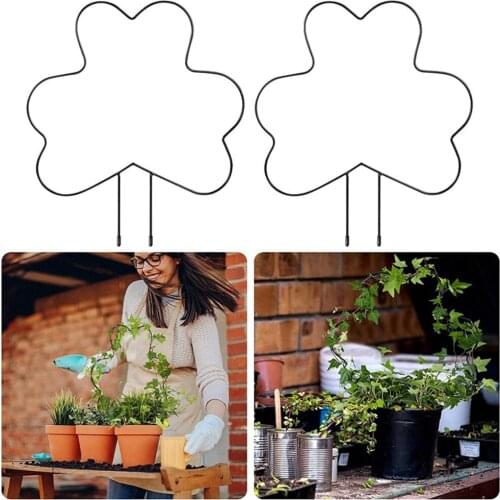 Climbing Garden Flower Pot Stand Planting Rack 2pcs Graden Supplies Black 16 Inch Support Frame