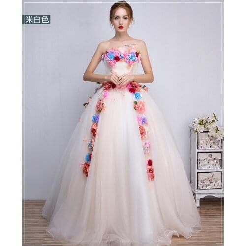 Champagne/pink flowers theme studio ball gown venice medieval dress Renaissancequeen dress Victorian cosplay ball gown Belle