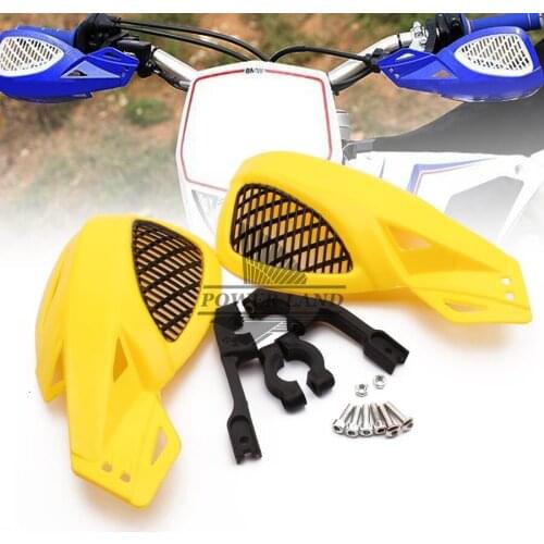 Motorcycle Brush Yellow 7/8'' 22mm Grid Bar Hand Guards Handguard Motorbike Parts Motorcross Handle Guards Protector Universal