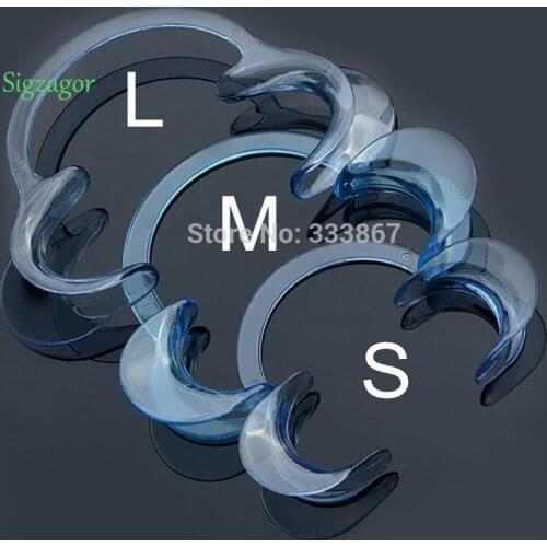 [Sigzagor] 10 Dental Cheek Retractor Watch Ya Game C Adult Kids Teeth Extra Mouthpieces Mouth Opener S M L Blue Clear