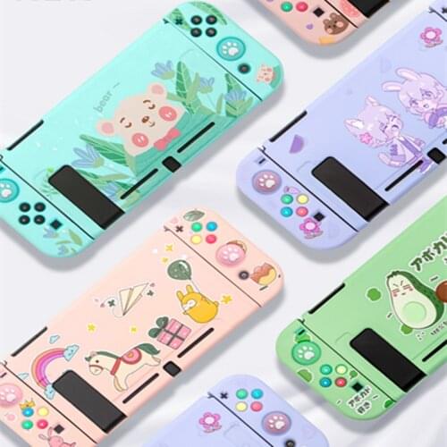 Switch NS Personality Console Case cover Colorful PC Protective Coque Shell For Nintendo Switch Detachable Ultra Thin Dockable