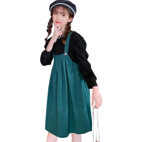 Teen Girls Clothing Tshirt + Dress Girl Clothes Spring Autumn Kids Clothes Girls Casual Style Tracksuit Kids