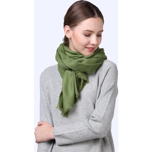Women Wool Scarf Large Blanket Warm Wrap Solid Color Winter Stole Soft Pashmina 200x70 cm [2120]