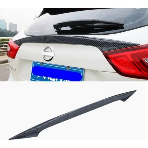Car Styling Carbon Fiber Material Rear Spoiler Tail Trunk Wing Lip Molding 1Pcs/set For Nissan Qashqai 2014 2015 2016 Auto Part