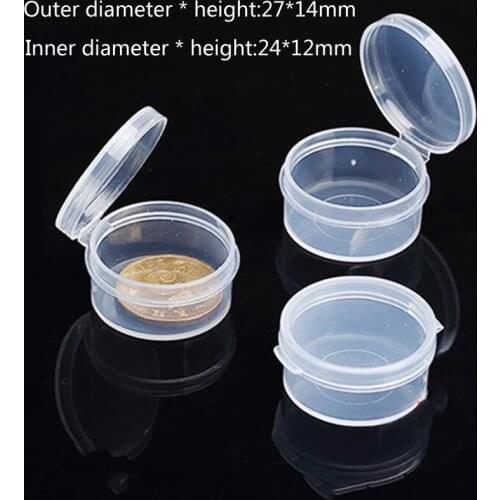 1PC New Round Portable Jewelry Tool Box Container Ring Electronic Parts Screw Beads Component Storage Box