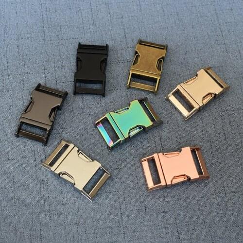 100 Pcs/Lot 20mm DIY Accessories Backpack Buckles Dog Collar Webbing Quick Release Metal Buckle Safety Clasp Outdoor Paracord