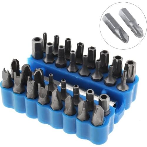 32pcs/lot Blue Hollow Screwdriver Kit with Hexagonal and Torx Special Batch Charging Drill Shaped Screwdriver Tool for Screw