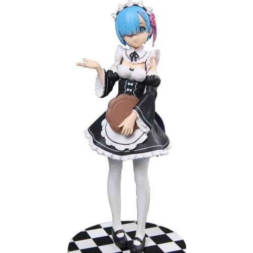 Anime Re : Life In A Different World From Zero Rem Servant Girl Ver. 1/7 Scale Painted Figure PVC Model Collectible Toy Doll