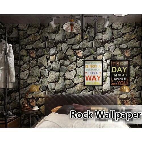 Beibehang Chinese three-dimensional 3D retro imitation rock wallpaper home decoration restaurant cafe backgroundpapel de parede