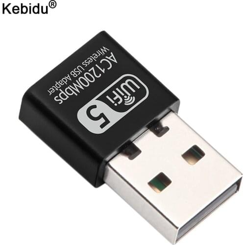 Kebidu 2.4Ghz 5.8Ghz USB Wireless WiFi AC Adapter Dual Band 1200Mbps Network Card Support 802.11b/g/n USB2.0 Wi-fi Adapter