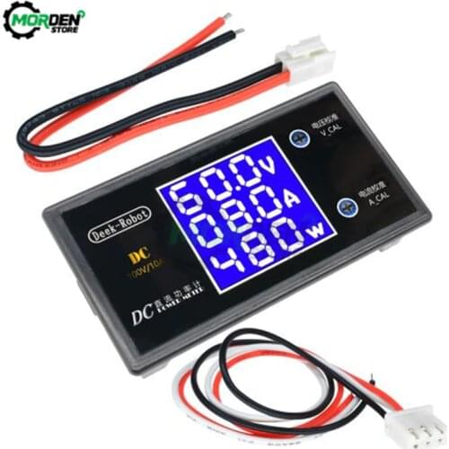 DC 100V 10A/DC 50V 5A Digital Voltmeter Ammeter LED Display DC Amp Volt Meter Voltage Current Tester Wattmeter 1000W/250W