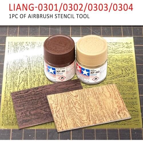 LIANG-0301/0302 PE Airbrush Stencil Wood Texture Tools for 1/35 1/48 1/72 Model