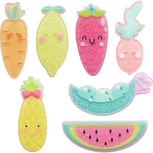 Fruit Transparent Plastic Planer Resin DIY Jewelry Accessories Scrapbooking Craft Handmade Decorative,10Yc11338