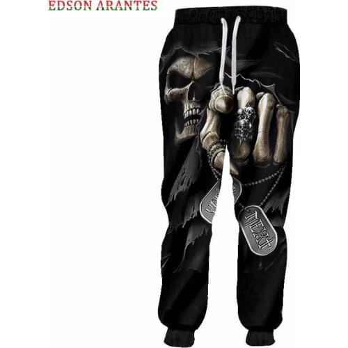 Gothic 3d Skull Print Sweatpants Men Women Jogger Pants Unisex Street Casual Trousers Cool 3d Hip Hop Haren Pants Custom S-6XL