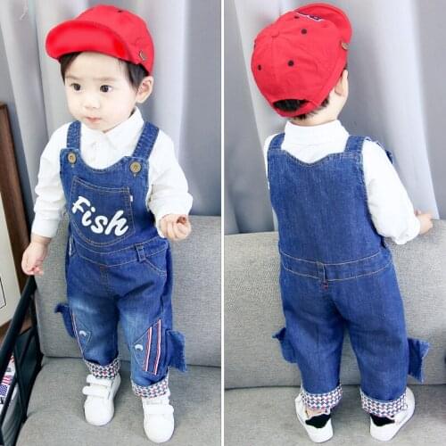 IENENS Toddler Infant Boys Long Pants Denim Overalls Dungarees Kids Baby Boy Jeans Jumpsuit Clothes Clothing Playsuit Trousers