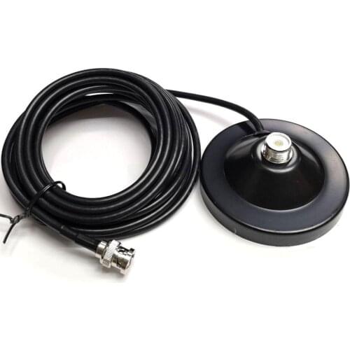 9cm Magnet Antenna Mount 5M Feeder Cable with BNC Connector for Car Mobile transceiver Car Antenna