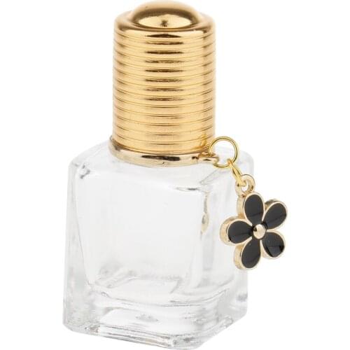 Refillable Comestics Perfume Essential Oil Aftershave Bottle 8ml, Empty Glass Storage Case Clear Portable