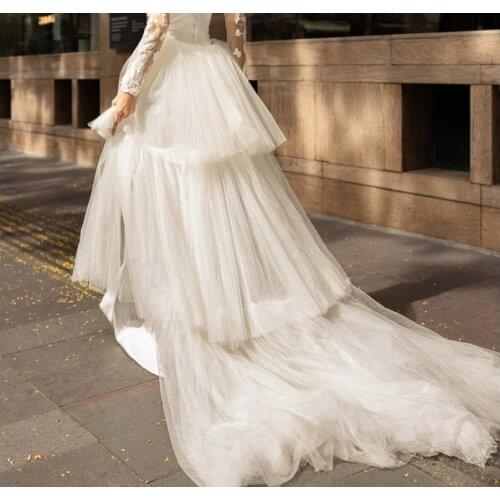 Miniskirt multi-layer wedding dress, tulle miniskirt, detachable wedding dress, wedding dress train ,removable skirt custom size