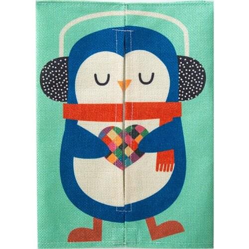 Cartoon Animals Cotton Paper Towel Set Napkin Dispenser Storage Bag Paper Holder Cover Tissue Box Home Decor