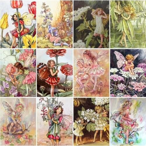 Diy Diamond Painting Butterfly Fairy Character Cross Stitch Room Decoration Painting Full Diamond Mosaic Picture Art Wall
