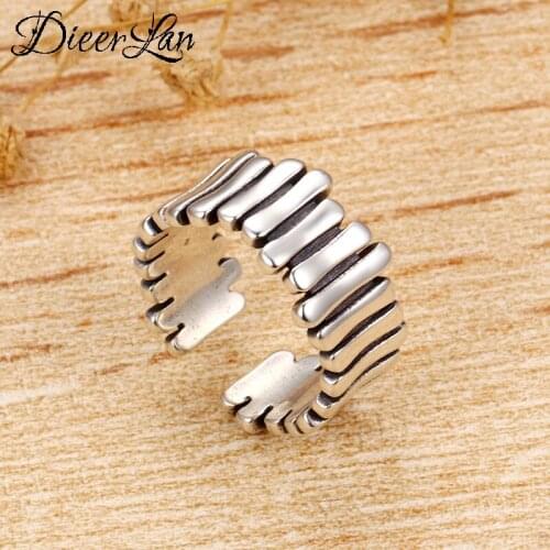 Charming Open Big Lines Ring for Women Vintage Boho Party Rings Gothic Punk Jewelry Gifts for Girls 2021
