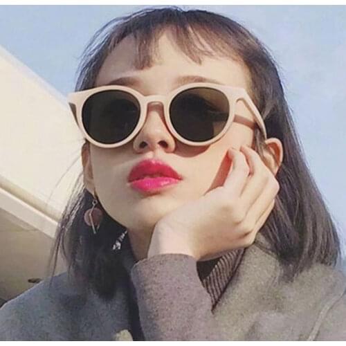 2018 NEW arrived Oval lens Retro Vintage sunglasses for women Lovely Round Fashion sunglass Russia Popular glasses 12 color N114
