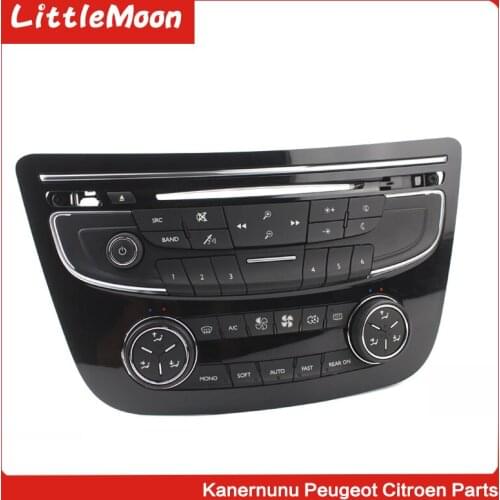 Air conditioning switch Air conditioning panel cd switch Audio adjustment Bluetooth button Suitable for Peugeot 508 508sw