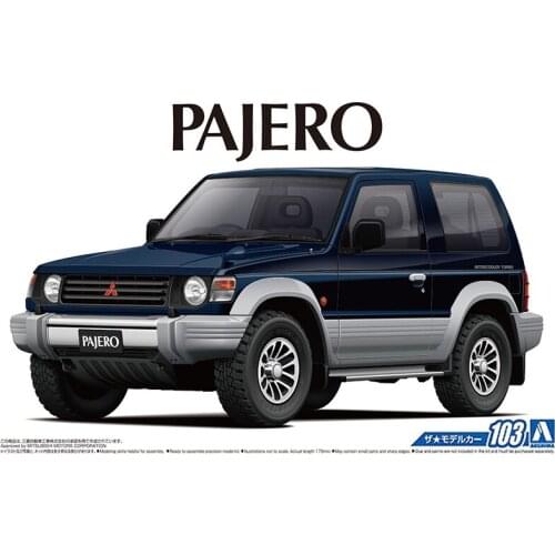 AOSHIMA plastic assembly car model 1/24 scale Mitsubishi Pajero XR-II91 off-road vehicle adult collection DIY assembly kit 05697