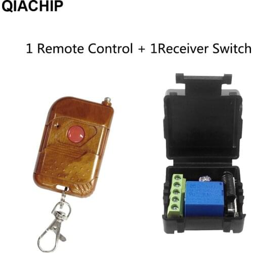 QIACHIP Remote Control 433Mhz DC 12V 1CH RF Relay Receiver + 433mhz Transmitter For Remote Control Switch Garage Gate Door Motor