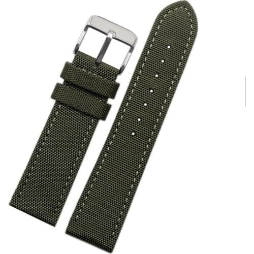 Nylon canvas watchband for T-issot T116.617 series S-eiko mens watch speeding black armygreen 20mm 22mm 23mm 24mm wrist strap