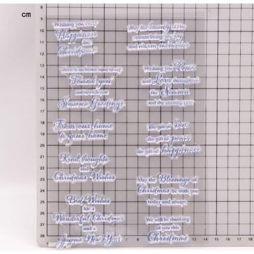 Reunion Merry Christmas Wishes Clear Stamps Scrapbook Paper Craft Transparent Clear Silicone Seal for DIY Photo Album Decorative