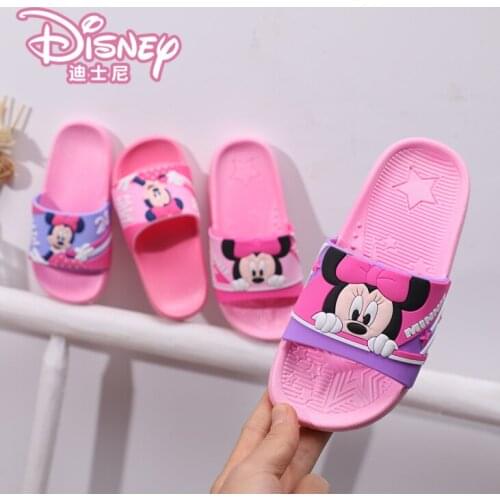 Disney Mickey Mouse Minnie Casual Children Beach Sandals Shoes Girls Boys Outdoor Flat Slippers Footwear Kids Shoes Breathable
