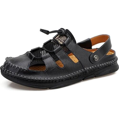 Мужские кожаные сандали SCENNEK China At AliExpress