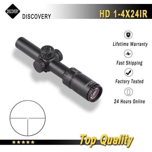 Discovery HD 1-4X24IR SFP Tactical Rifle Scope 30mm Tube Hunting Riflescope Side Parallax Air Rifle Shooting with Illumination