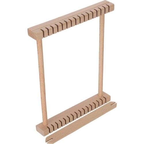 Weaving Frame Beech Wood Childrens DIY Toy Knitting Machine Hand‑Made Tapestry Weaver