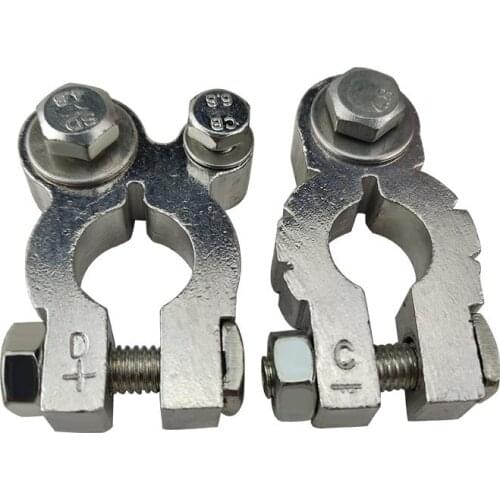 Thickened Nickel Titanium Alloy Battery Terminals Connectors Clamps Set General Purpose Battery Cable Terminal Adapter