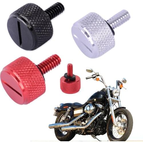 Beler Motorcycle 1/4" Knurled Seat Screw Cover Bolt for 1996-2015 Harley Davidson Sportster Dyna Softail Streetbob Wide Glid