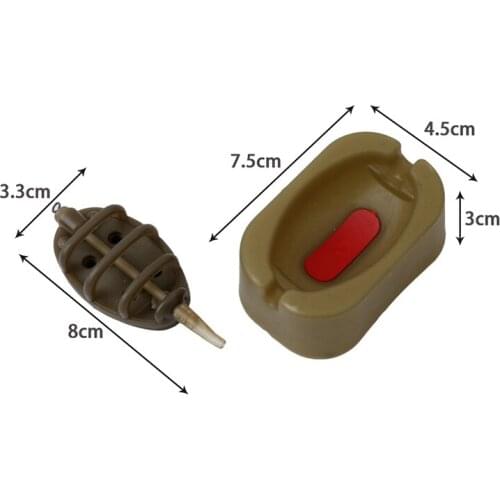 Inline Method Carp Fishing Feeder 4 Feeders Mould fishing Tackle Accessories