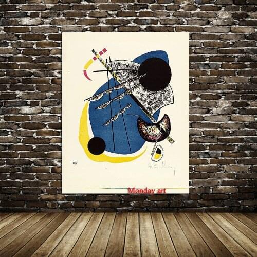 100% Handpainted Canvas Painting High Quality Modern Abstract Wall Art Wassily Kandinsky Oil Painting on Canvas Kandinsky