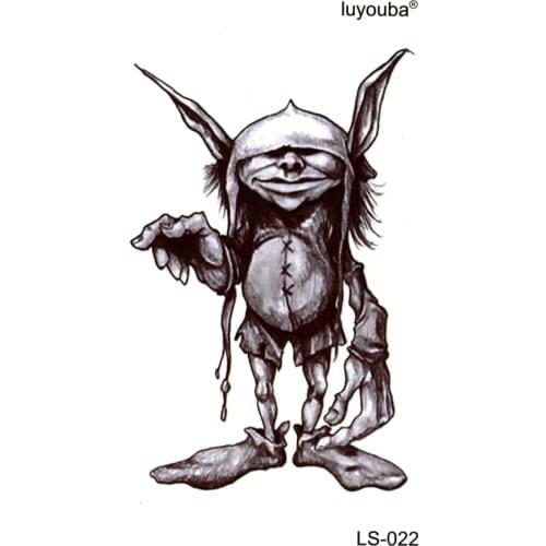 100pcs Underground world dwarf waterproof temporary tattoos men flash tattoo maquiagem tatoo sleeve body art tattoo sticker