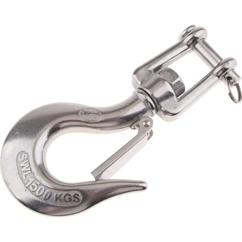 304 Stainless Steel Swivel Eye Clevis Lifting Chain Snap Hook 1/2"