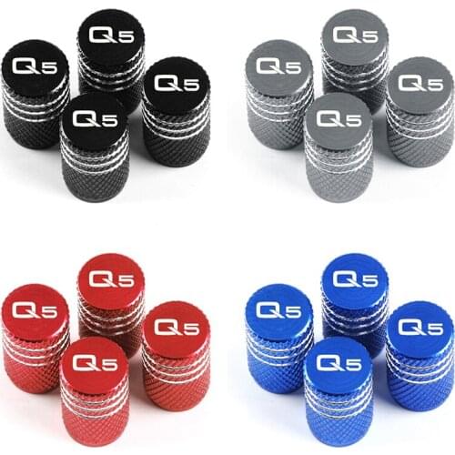 4pcs Aluminum Alloy Car Tire Wheel Valve Cap Cover Car Styling Accessorie for Audi Q5 Q7 A4L A6L C6 A7 A8 A1 A3 A4 A5