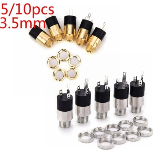 5/10pcs PJ392 Stereo Female Sockect Jack 3.5 Audio Headphone Connector 3.5mm Stereo Headphone Audio Video Jack Socket Plug